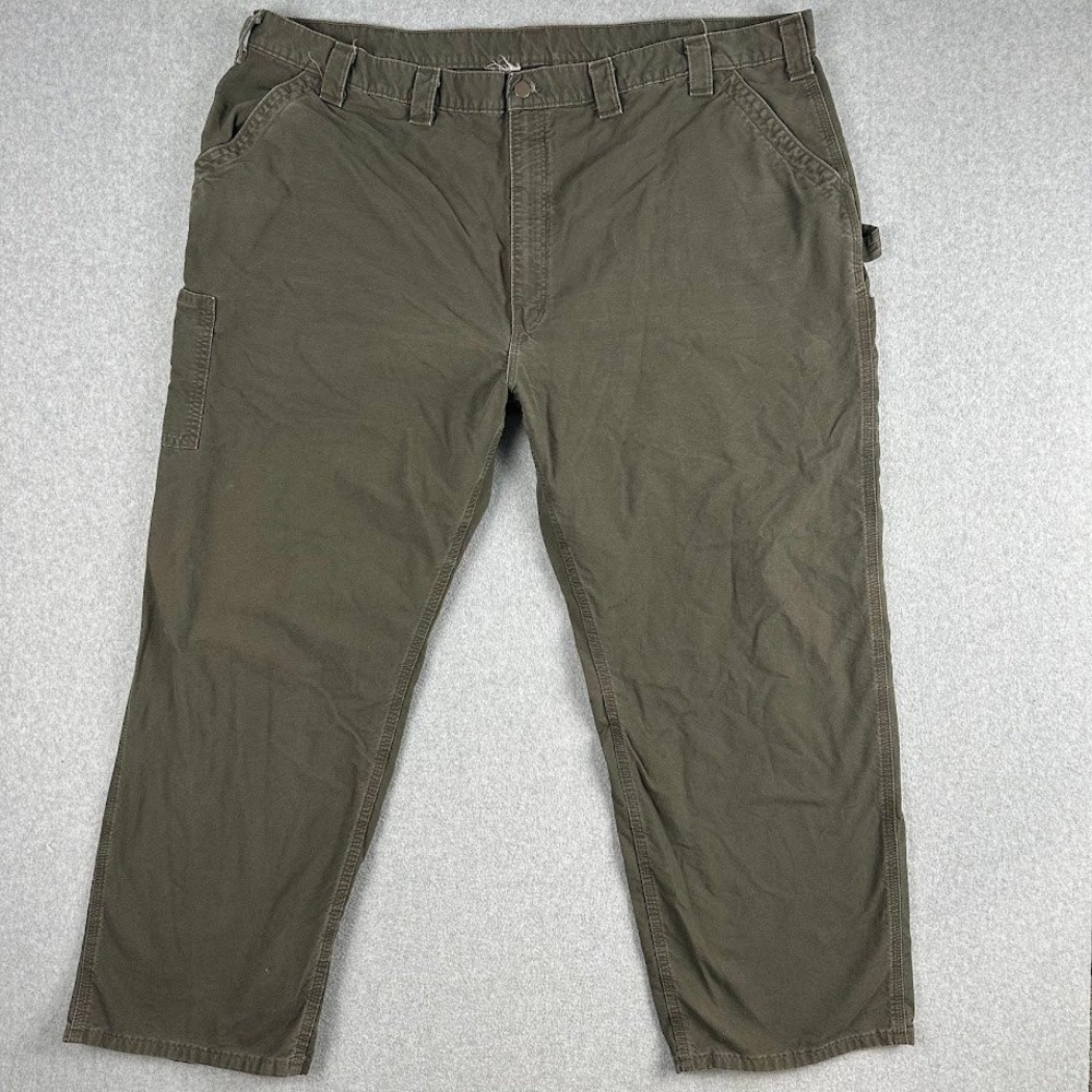 Carhartt Work Pants Khaki Brown Canvas Carpenter Utility Men Size 38x30 Tactical
